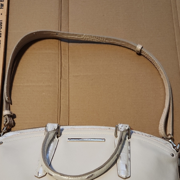 Brahmin White and Gray Satchel - Picture 2 of 8
